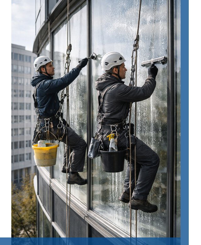 Мойка панорамных окон в Кунгуре от 359 р. заказать у ВЫСОТНИК-Кнг