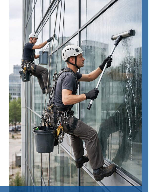 Мойка витражей альпинистами в Кунгуре от 718 р. под ключ|ВЫСОТНИК-Кнг