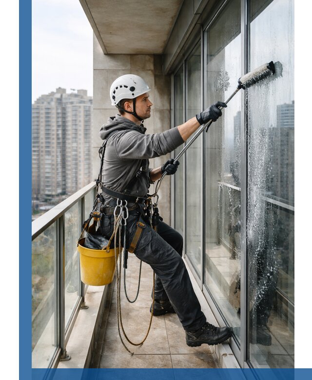 Профессиональная мойка балконного остекления в Кунгуре