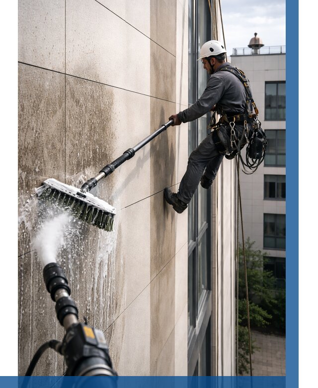 Мойка фасада из керамогранита в Кунгуре от 308 р. | ВЫСОТНИК-Кнг