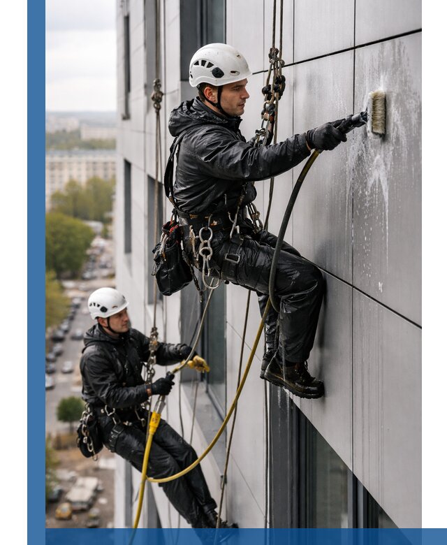 Профессиональная мойка фасада из композита в Кунгуре