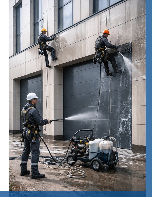 Послестроительная мойка фасада в Кунгуре от 308 р. | ВЫСОТНИК-Кнг