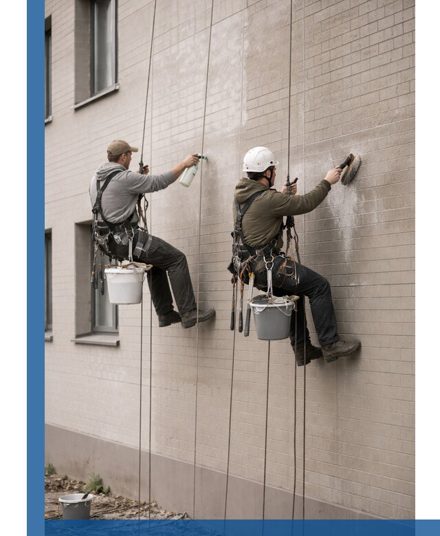 Удаление высолов с фасада зданий в Кунгуре без повреждений и следов