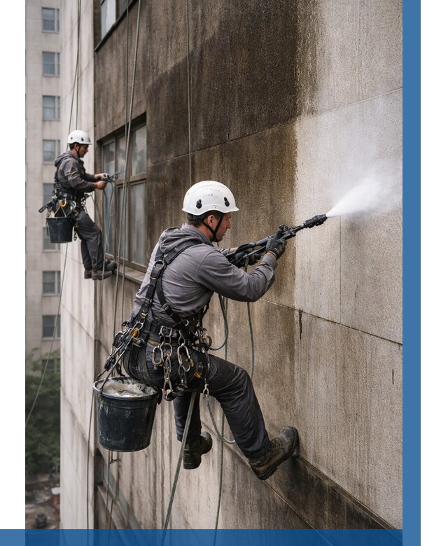 Очистка фасада от копоти в Кунгуре от 256 р. | ВЫСОТНИК-Кнг