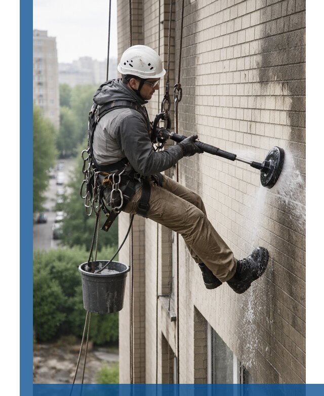 Очистка фасада от копоти в Кунгуре профессионально и безопасно