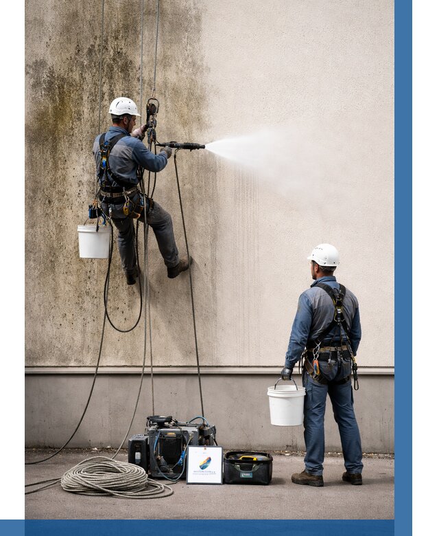 Очистка фасада от плесени в Кунгуре от 308 р. | ВЫСОТНИК-Кнг