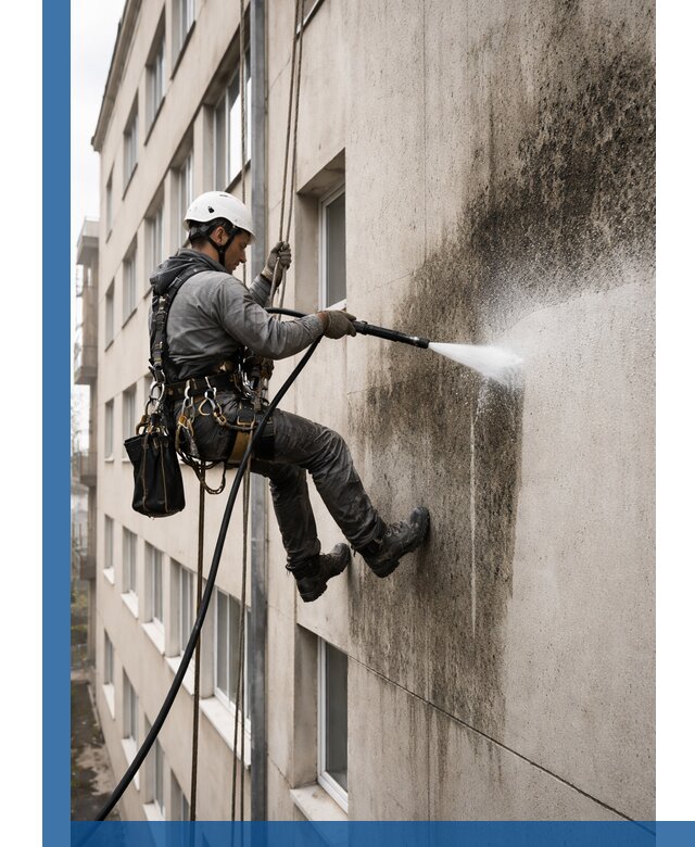 Профессиональная очистка фасадов от плесени в Кунгуре