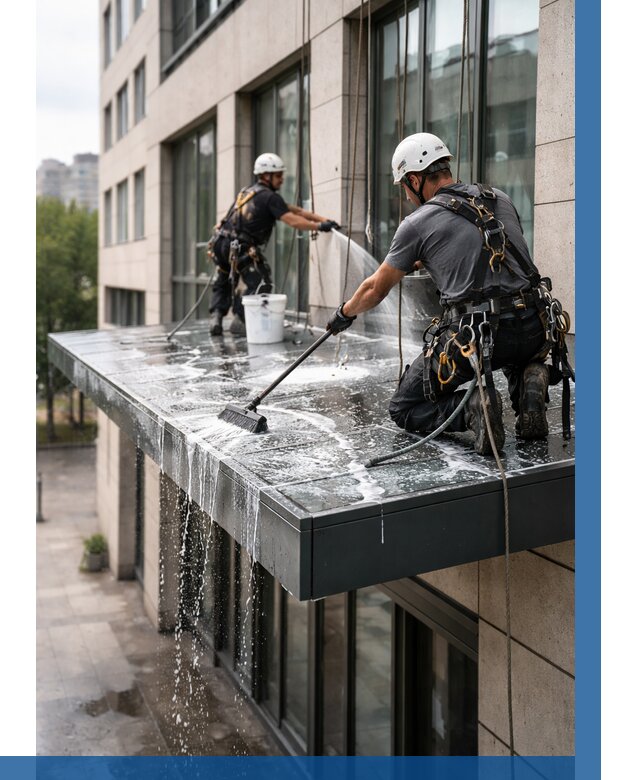 Мойка козырьков и навесов в Кунгуре от 3590 р. | ВЫСОТНИК-Кнг