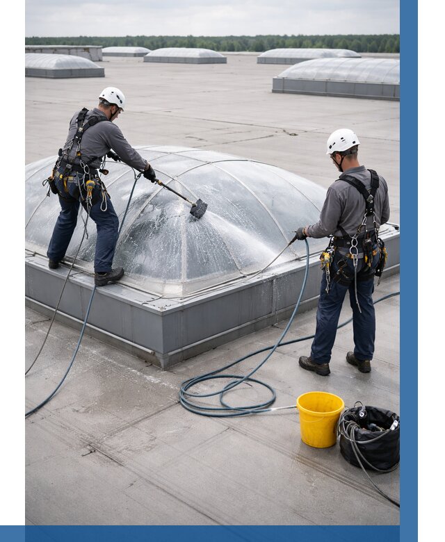 Мойка зенитных фонарей в Кунгуре, заказать от 4615 р. | ВЫСОТНИК-Кнг