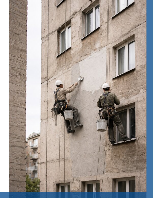 Косметический ремонт фасада в Кунгуре от 1128 р. | ВЫСОТНИК-Кнг