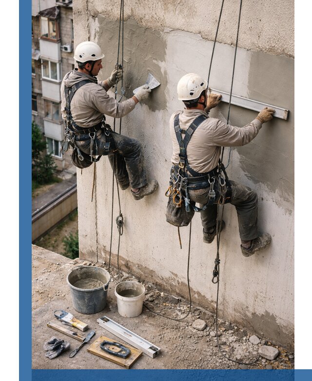 Комплексный ремонт штукатурного фасада с гарантией в Кунгуре