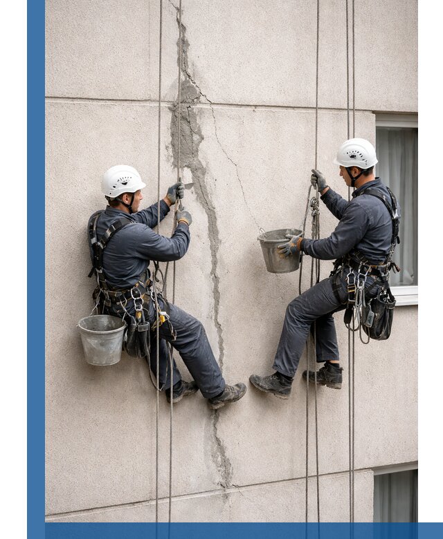 Заделка трещин на фасаде в Кунгуре с гарантийным ремонтом