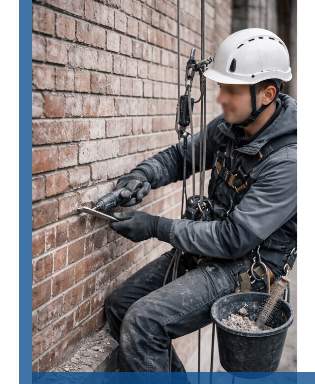 Расшивка кирпичных швов фасадов и стен, ремонт в Кунгуре