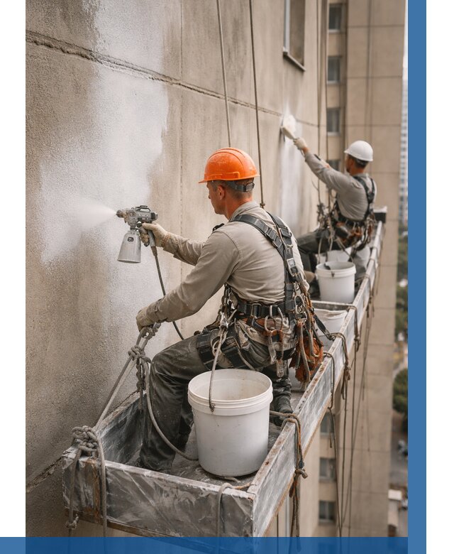 Грунтовка фасада на высоте в Кунгуре от 123 р. | ВЫСОТНИК-Кнг