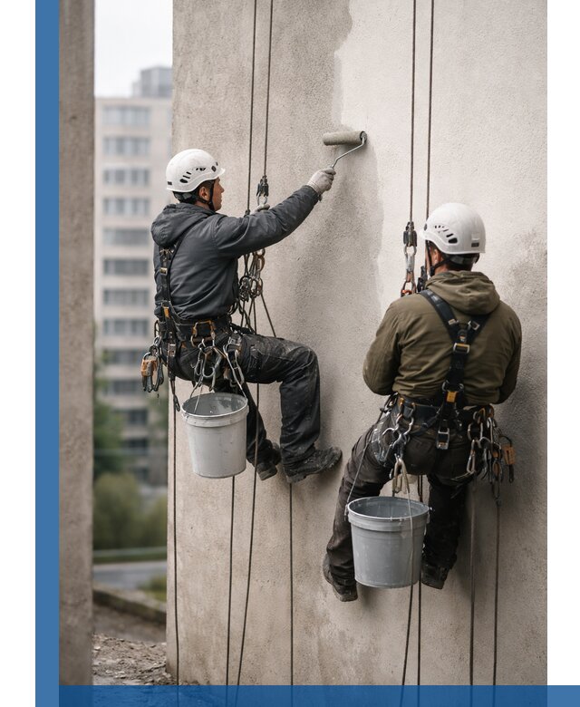 Покраска фасадов высотными альпинистами в Кунгуре с гарантией