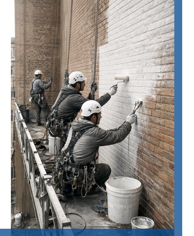 Покраска кирпичного фасада в Кунгуре от 359 р. | ВЫСОТНИК-Кнг