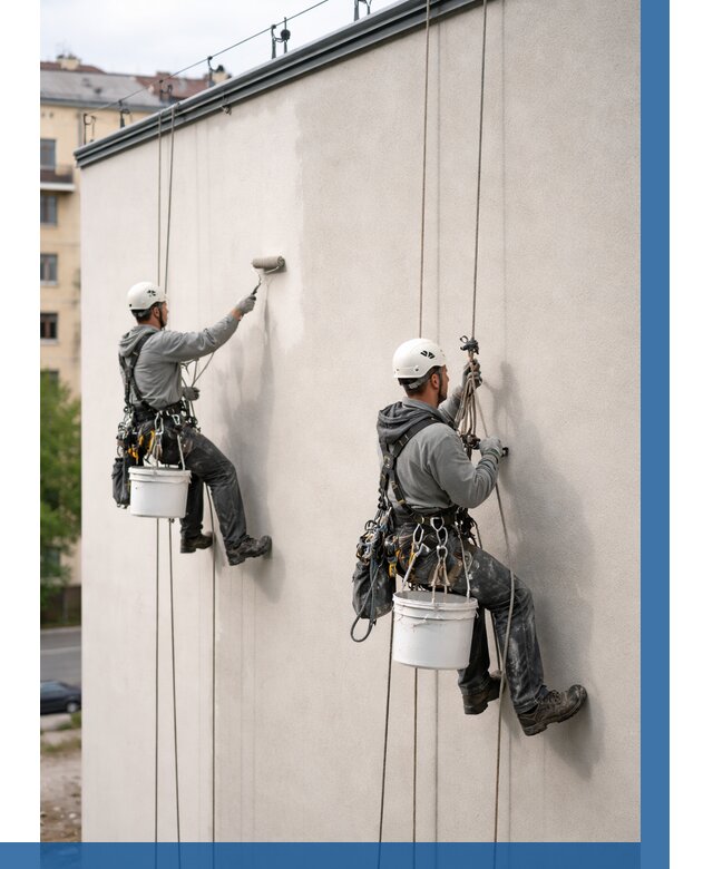 Покраска оштукатуренного фасада в Кунгуре от 328 р. | ВЫСОТНИК-Кнг