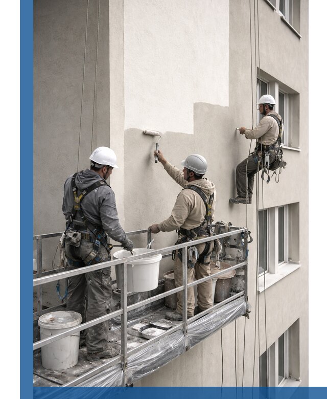 Покраска оштукатуренного фасада в Кунгуре под ключ с гарантией