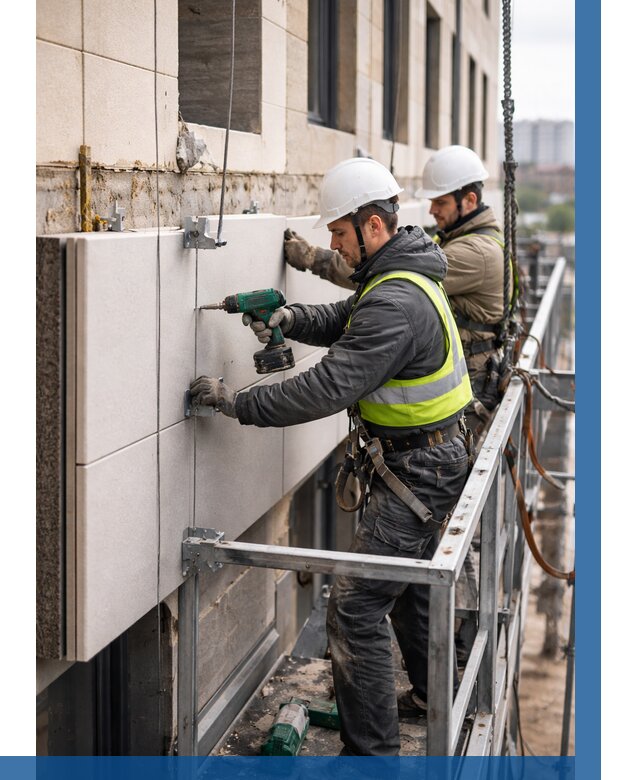 Монтаж фасадных термопанелей в Кунгуре от 1538 р. | ВЫСОТНИК-Кнг