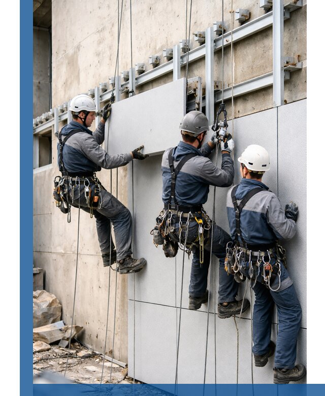 Монтаж вентилируемого фасада в Кунгуре под ключ с гарантией качества