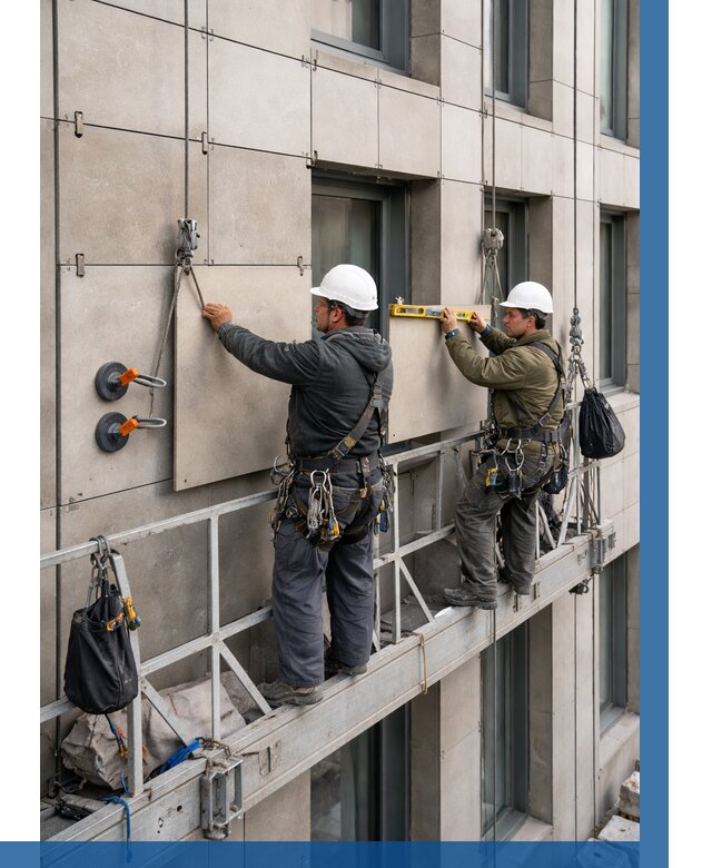 Монтаж керамогранита на фасад в Кунгуре от 2564 р. | ВЫСОТНИК-Кнг