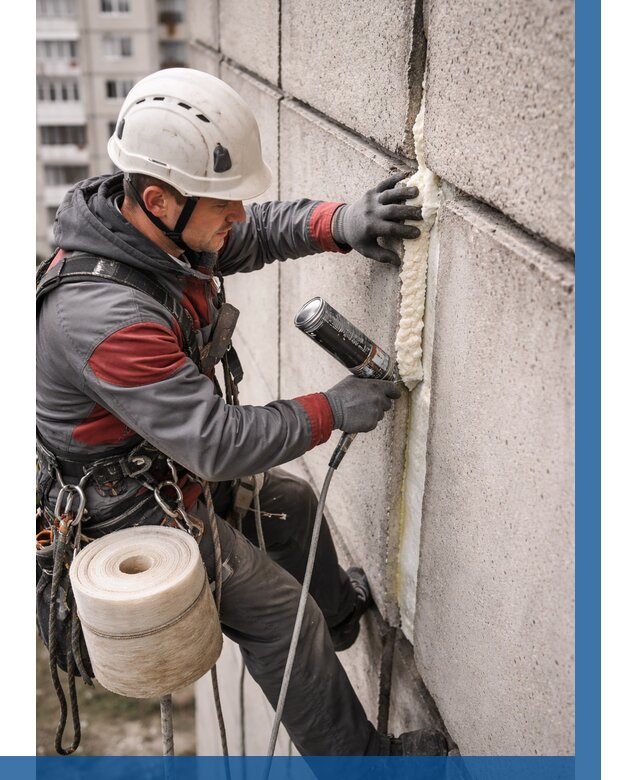 Утепление межпанельных швов в Кунгуре от 718 р. | ВЫСОТНИК-Кнг