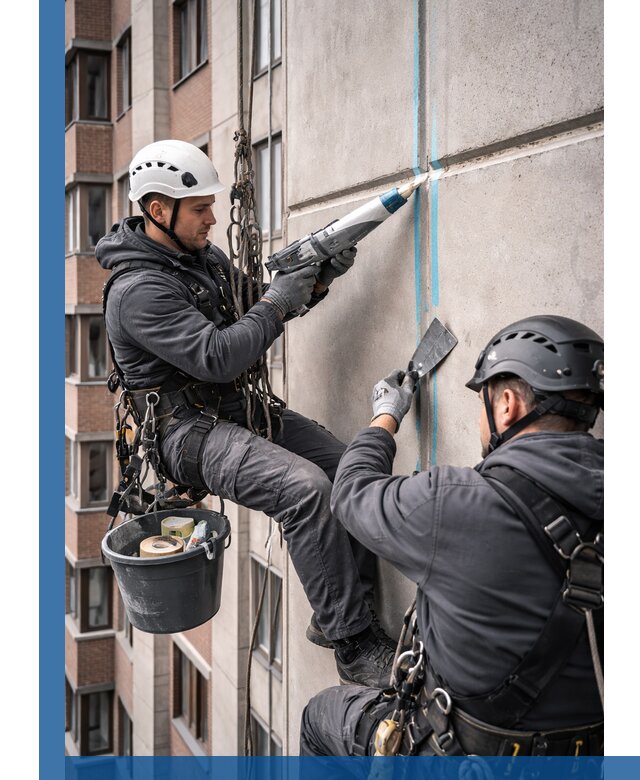 Вторичная герметизация швов фасада и кровли в Кунгуре