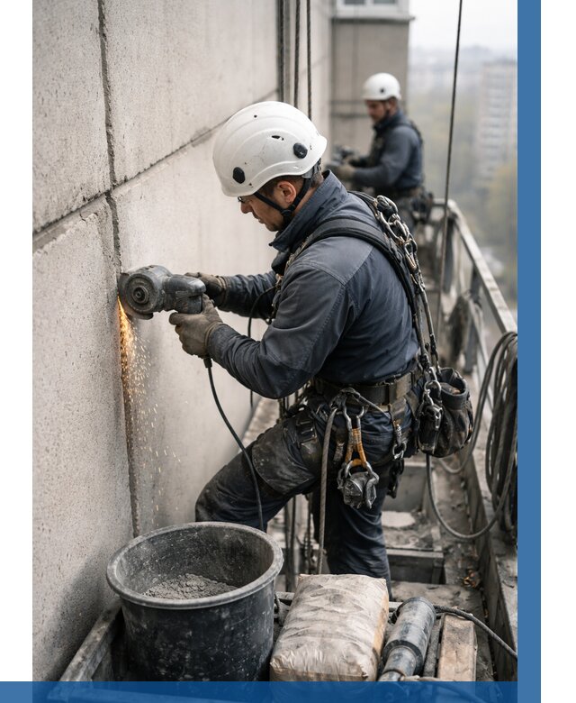 Штробление межпанельных швов в Кунгуре от 1231 р. | ВЫСОТНИК-Кнг