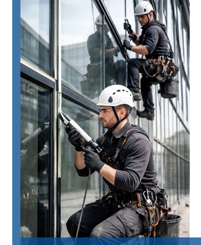 Герметизация витражных швов в Кунгуре для зданий и фасадов