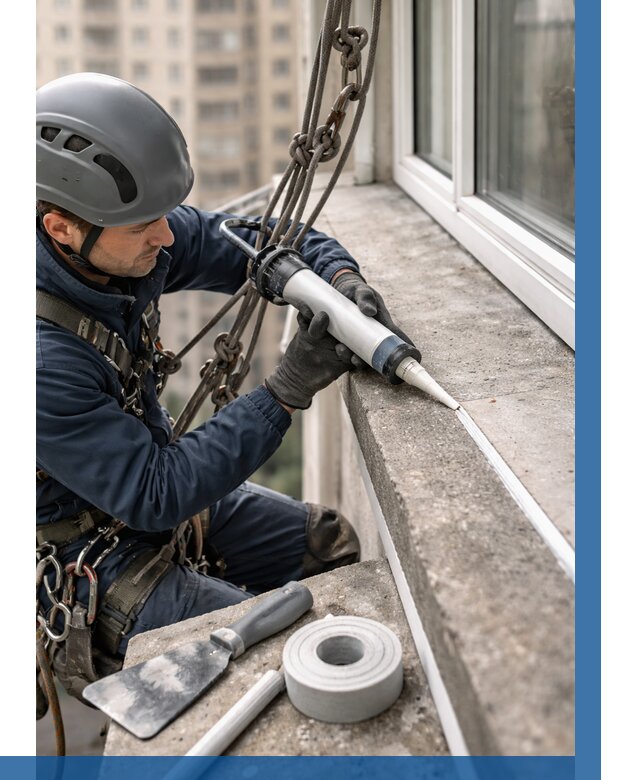 Герметизация балконного козырька в Кунгуре от 4615 р. | ВЫСОТНИК-Кнг