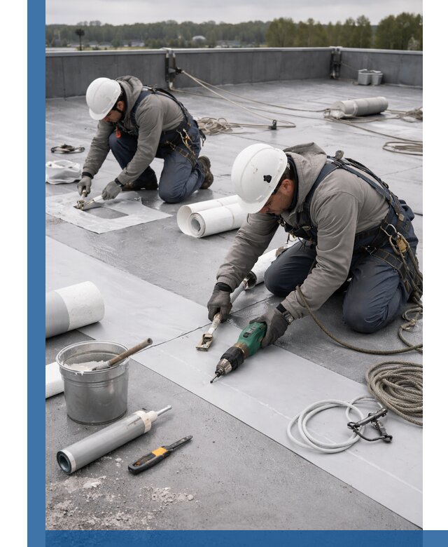 Ремонт мембранной кровли в Кунгуре качественно и с гарантией