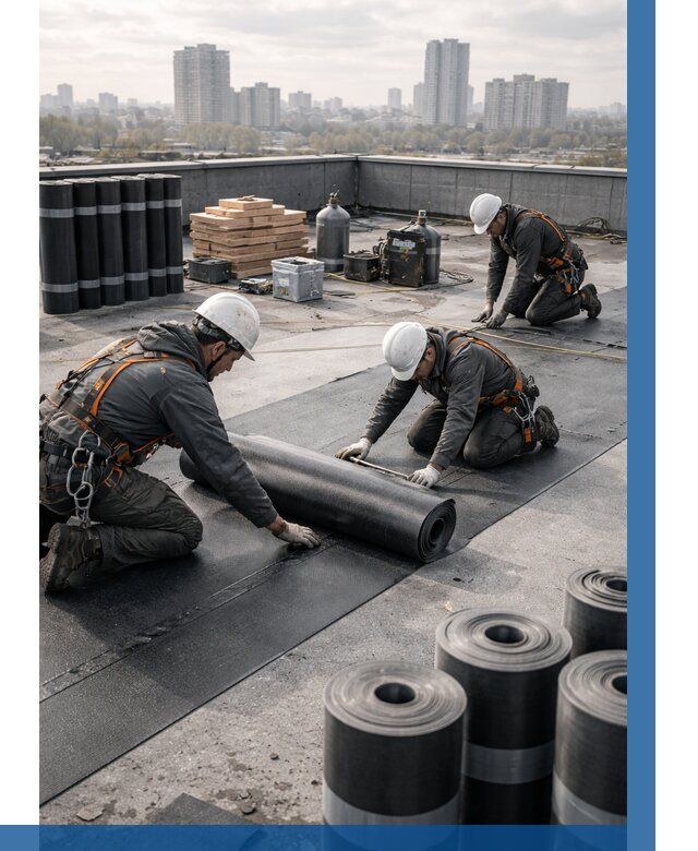 Монтаж мягкой кровли под ключ в Кунгуре от 462 р. | ВЫСОТНИК-Кнг