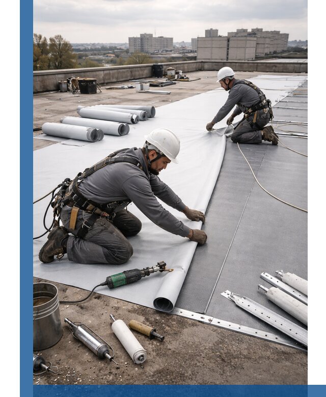 Монтаж мембранной кровли в Кунгуре для промышленных зданий