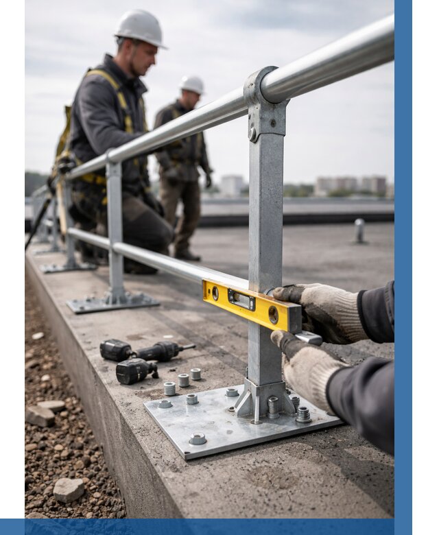 Монтаж кровельного ограждения в Кунгуре от 1231 р. | ВЫСОТНИК-Кнг