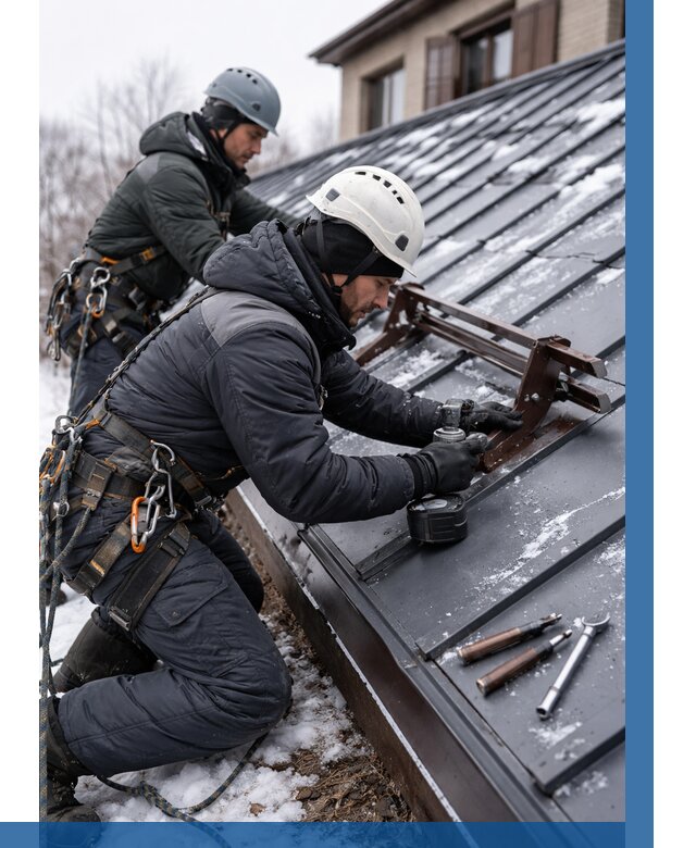 Монтаж снегозадержателей в Кунгуре от 462 р. | ВЫСОТНИК-Кнг