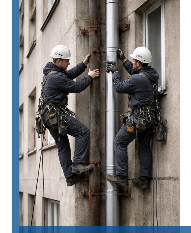 Замена водосточных труб в Кунгуре: монтаж и демонтаж под ключ