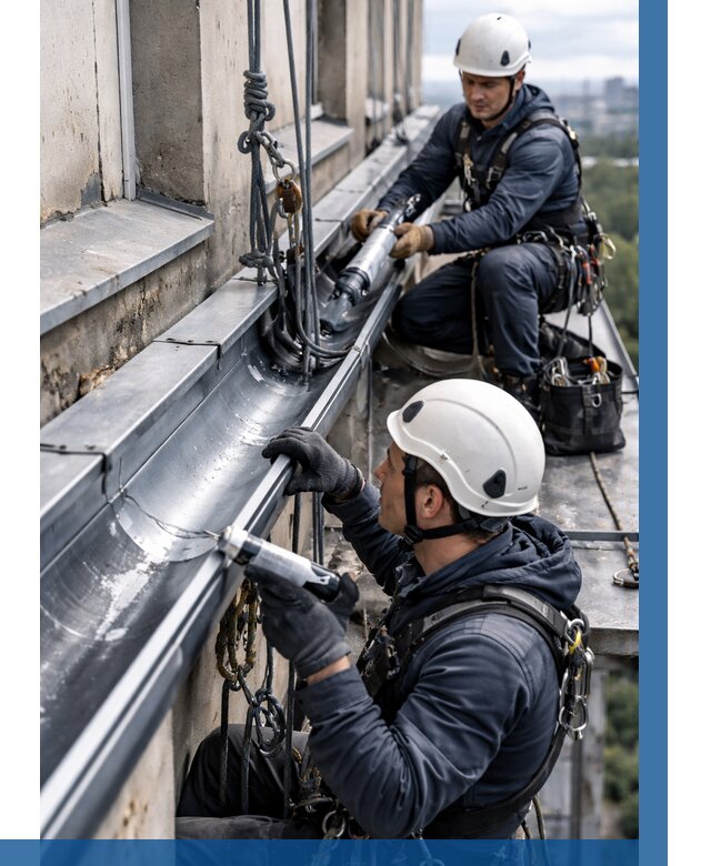 Ремонт водосточных желобов в Кунгуре от 6666 р. | ВЫСОТНИК-Кнг