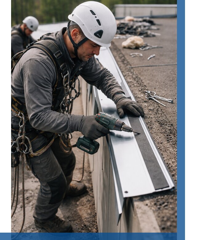 Монтаж капельника на кровле в Кунгуре от 308 р. | ВЫСОТНИК-Кнг