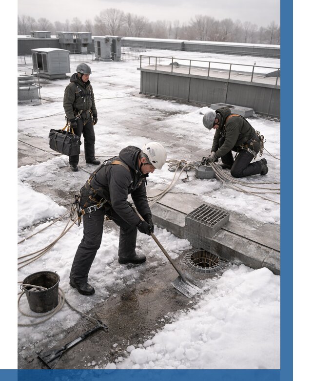 Абонентское обслуживание кровли зимой в Кунгуре от 8205 р. | ВЫСОТНИК-Кнг