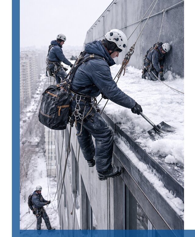 Абонентское обслуживание кровли зимой в Кунгуре регулярный уход