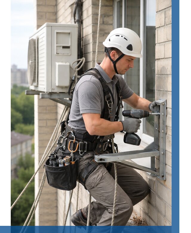 Установка кронштейнов кондиционера в Кунгуре от 3590 р. | ВЫСОТНИК-Кнг