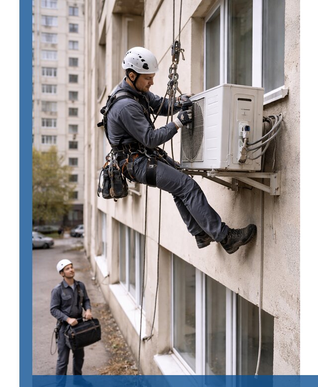 Демонтаж внешнего блока кондиционера в Кунгуре профессионально