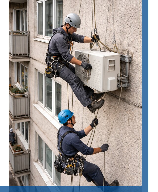 Перенос внешнего блока кондиционера в Кунгуре от 9230 р.| ВЫСОТНИК-Кнг