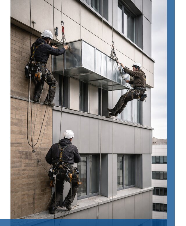 Монтаж воздуховодов на фасаде в Кунгуре от 1538 р. | ВЫСОТНИК-Кнг