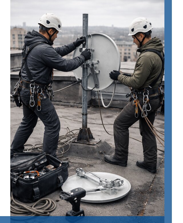 Демонтаж антенн на крыше в Кунгуре от 4615 р. | ВЫСОТНИК-Кнг