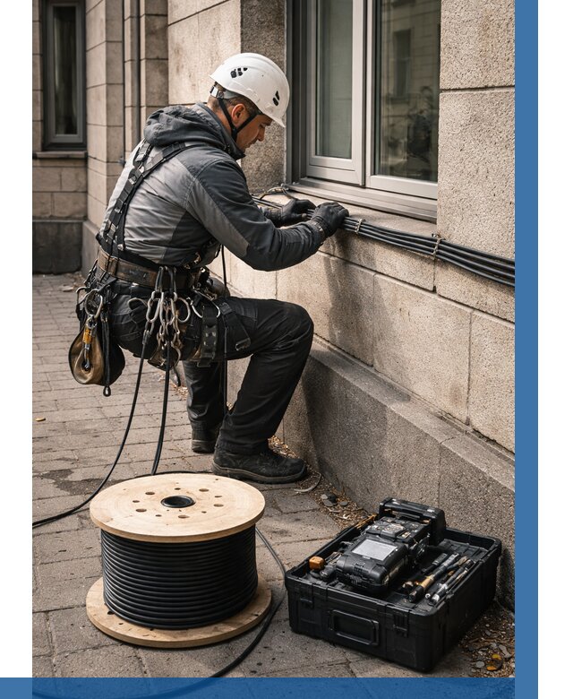 Прокладка оптоволоконного кабеля в Кунгуре от 820 р. | ВЫСОТНИК-Кнг