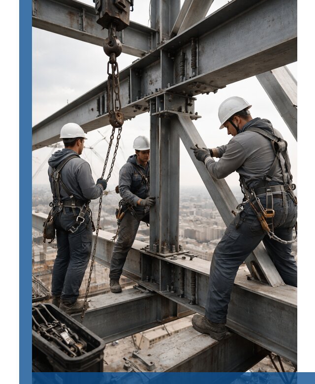 Профессиональный монтаж металлоконструкций на высоте в Кунгуре