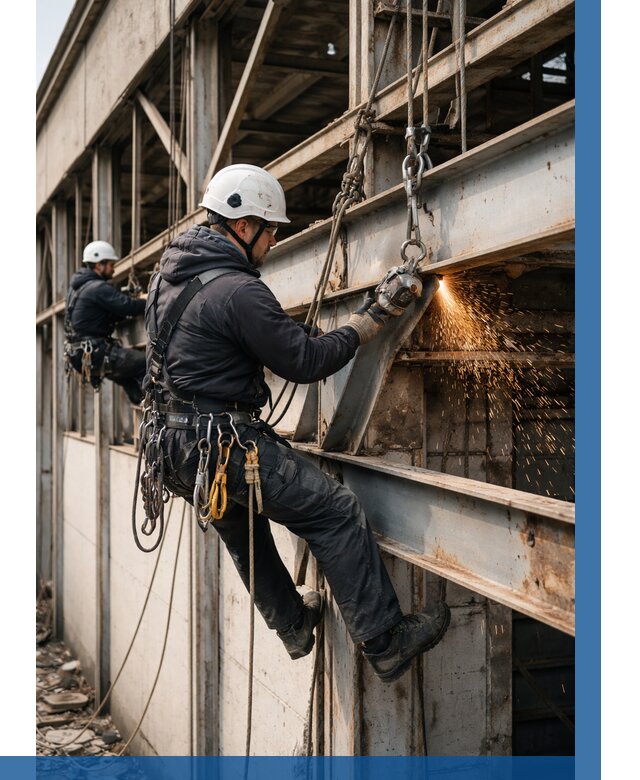 Демонтаж металлоконструкций на высоте в Кунгуре от 6666р. |ВЫСОТНИК-Кнг