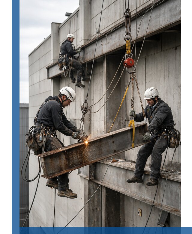 Демонтаж металлоконструкций на высоте в Кунгуре под ключ