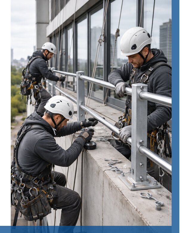 Монтаж ограждений на высоте в Кунгуре, от 1231 р. | ВЫСОТНИК-Кнг